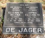 JAGER Elizabeth Helena, de 1918-2003 :: DE JAGER Sophia Elizabeth 1962-2000