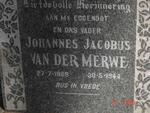 MERWE Johannes Jacobus, van der 1908-1944