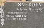 SNEDDEN Shona Katherine 1967-1991