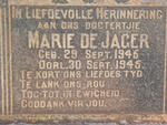 JAGER Marie, de 1945-1945