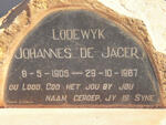 JAGER Lodewyk Johannes, de 1905-1967