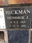 HICKMAN Hendrik J. 1918-2002