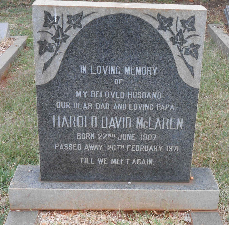 MCLAREN Harold David 1907-1971