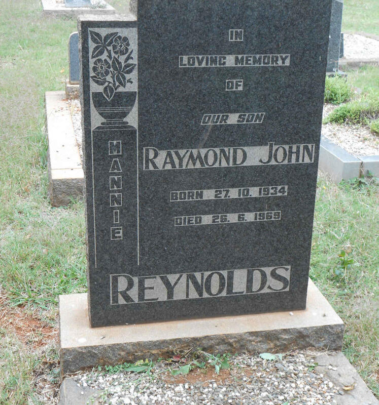 REYNOLDS Raymond John 1934-1969