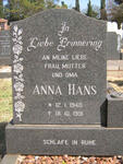 HANS Anna 1940-1991
