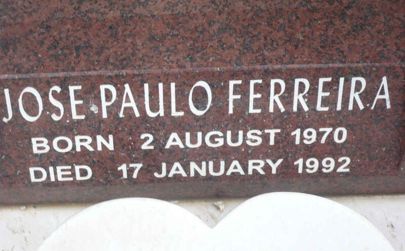 FERREIRA Jose Paulo 1970-1992