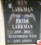 LARKMAN Ken 1918-1994 & Freda 1919-2002