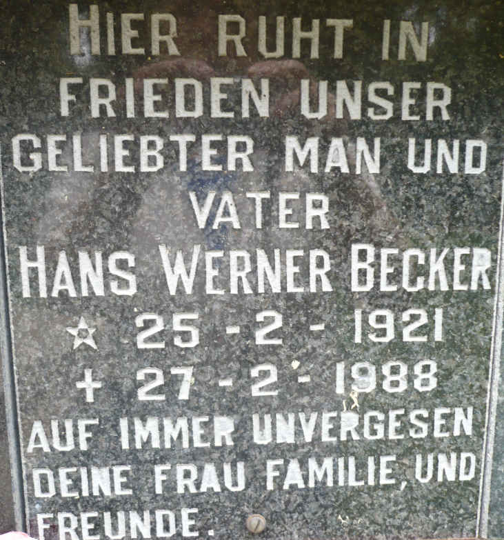 BECKER Hans Werner 1921-1988