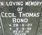 BOND Cecil Thomas 1923-1988