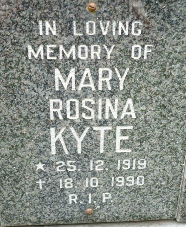 KYTE Mary Rosina 1919-1990