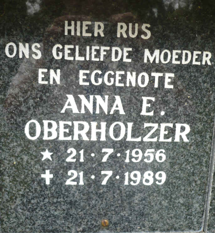 OBERHOLZER Anna E. 1956-1989