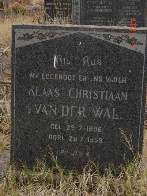 WAL Klaas Christiaan, van der  1906-1959