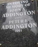 ADDINGTON John A. 1992 :: ADDINGTON Peter J. 2001