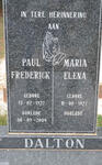 DALTON Paul Frederick 1922-2004 & Maria Elena 1927-