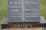 BROWN Frances Barr 1916-1972