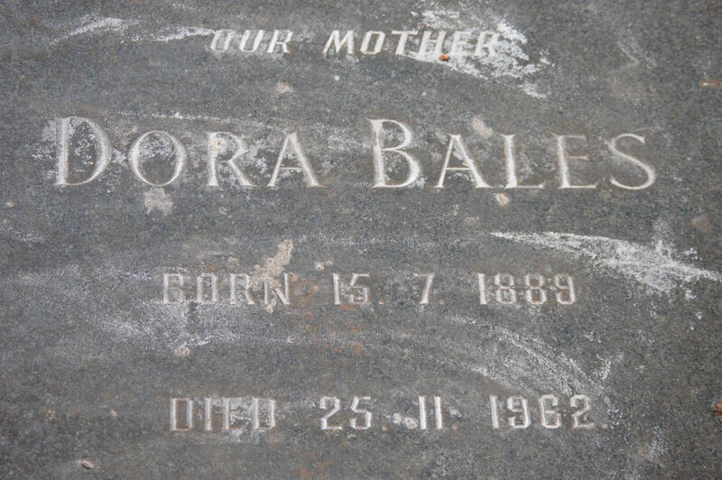 BALES Dora 1889-1962