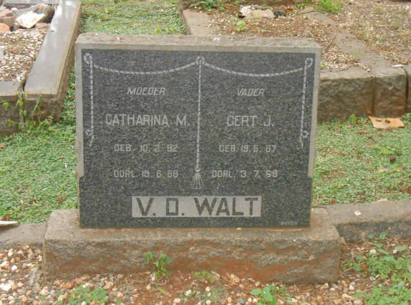WALT Gert J., v.d. 1887-1969 & Catharina M. 1892-1958