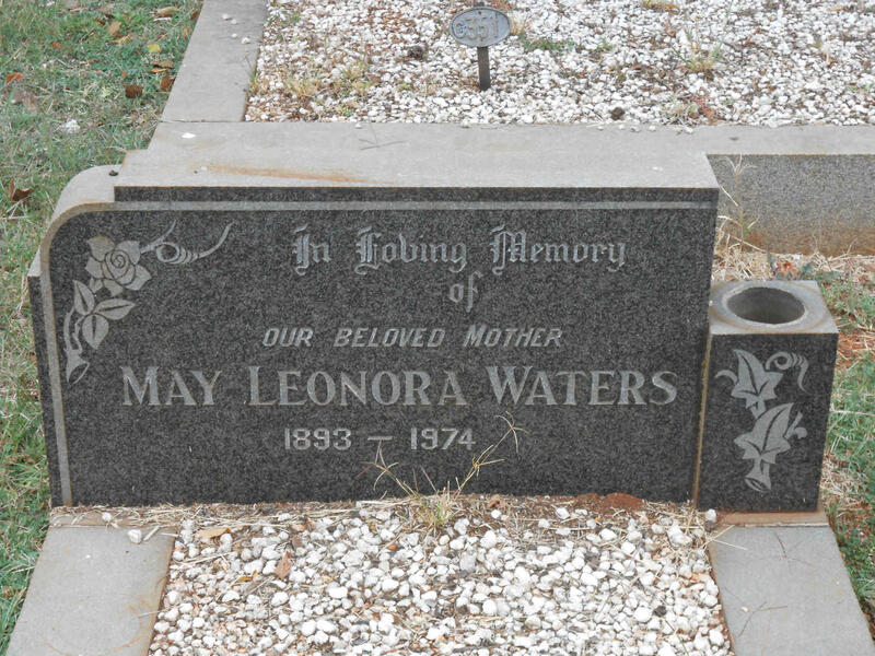 WATERS May Leonora 1893-1974