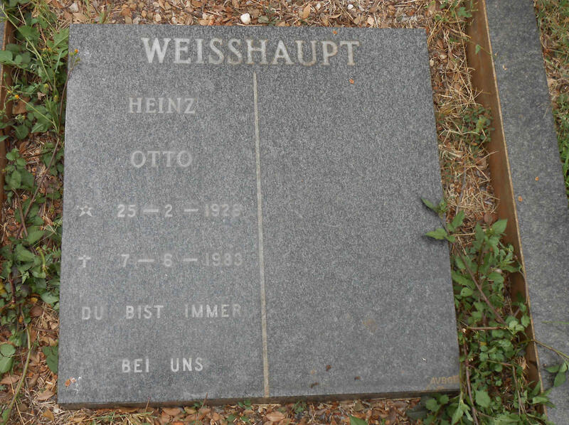 WEISSHAUPT Heinz Otto 1928-1983