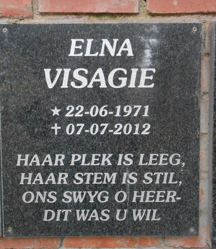 VISAGIE Elna 1971-2012