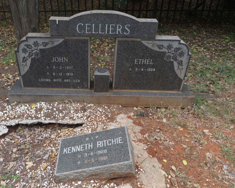 CILLIERS John 1907-1978 & Ethel 1909- :: RITCHIE Kenneth 1928-1981