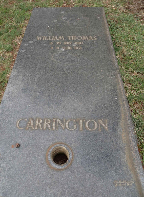 CARRINGTON William Thomas 1907-1971