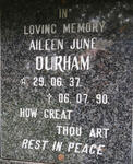 DURHAM Aileen June 1937-1990