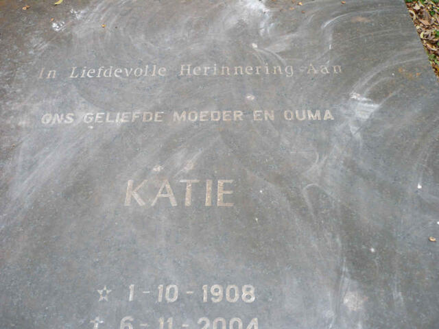 WALT Katie, van der 1908-2004