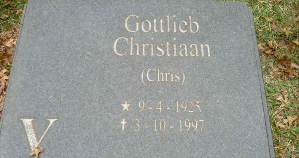 V? Gottlieb Christiaan 1925-1997
