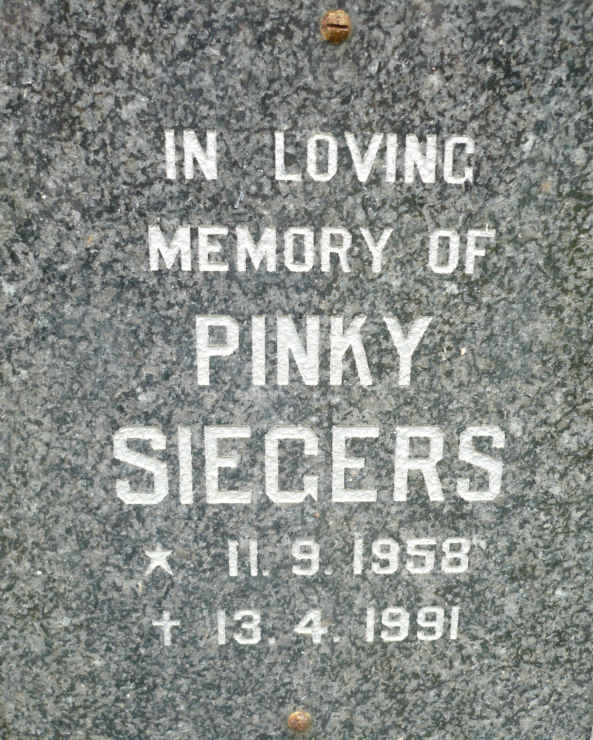 SIEGERS Pinky 1958-1991