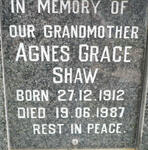 SHAW Agnes Grace 1912-1987