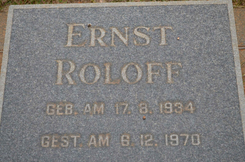ROLOFF Ernst 1934-1970