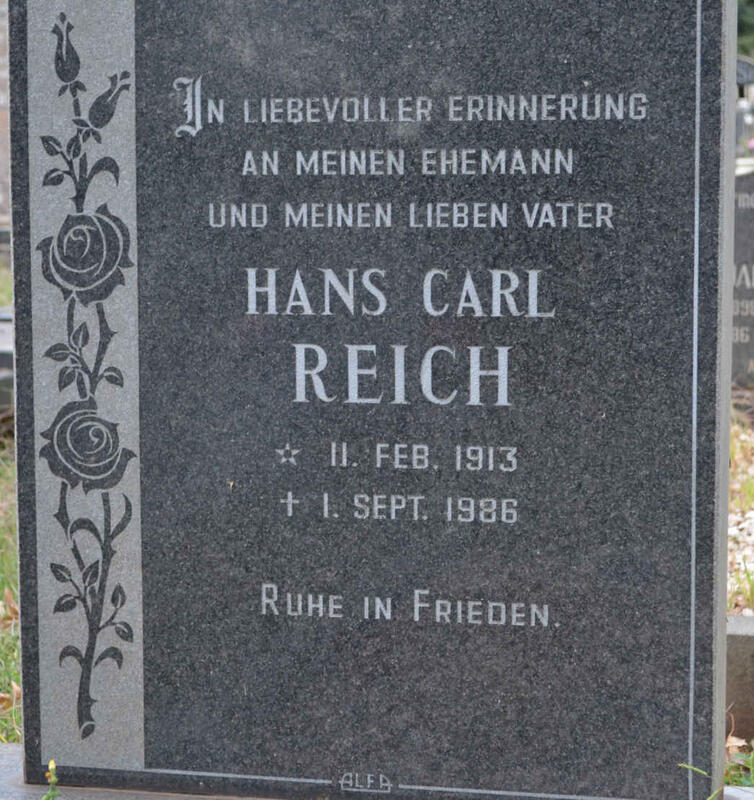 REICH Hans Carl 1913-1986