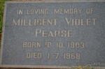 PEARSE Millicent Violet 1903-1968