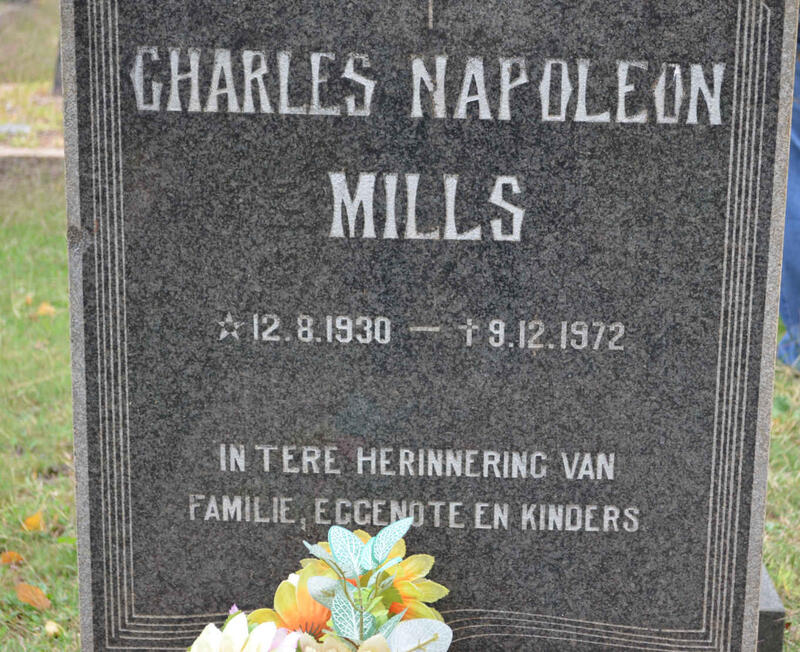 MILLS Charles Napoleon 1930-1972