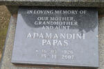 PAPAS Adamandini 1926-2007