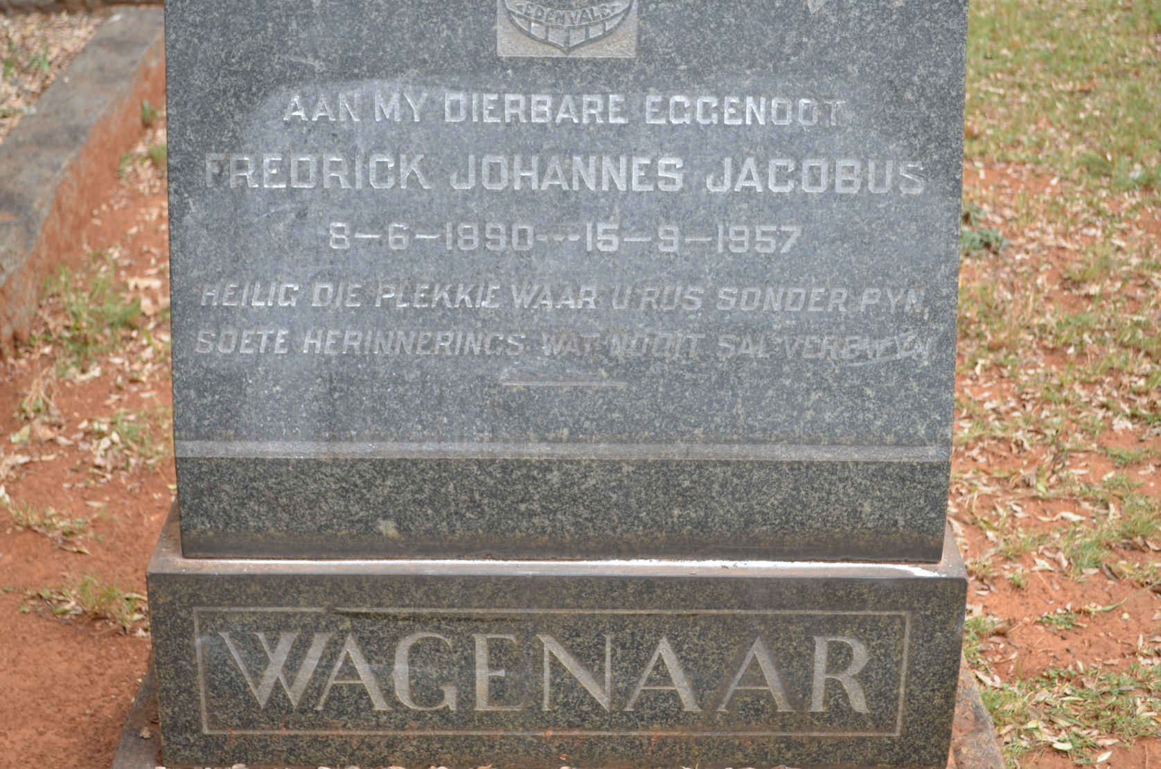 WAGENAAR Fredrick Johannes Jacobus 1890-1957
