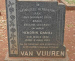 VUUREN Hendrik Daniel, van 1922-1955