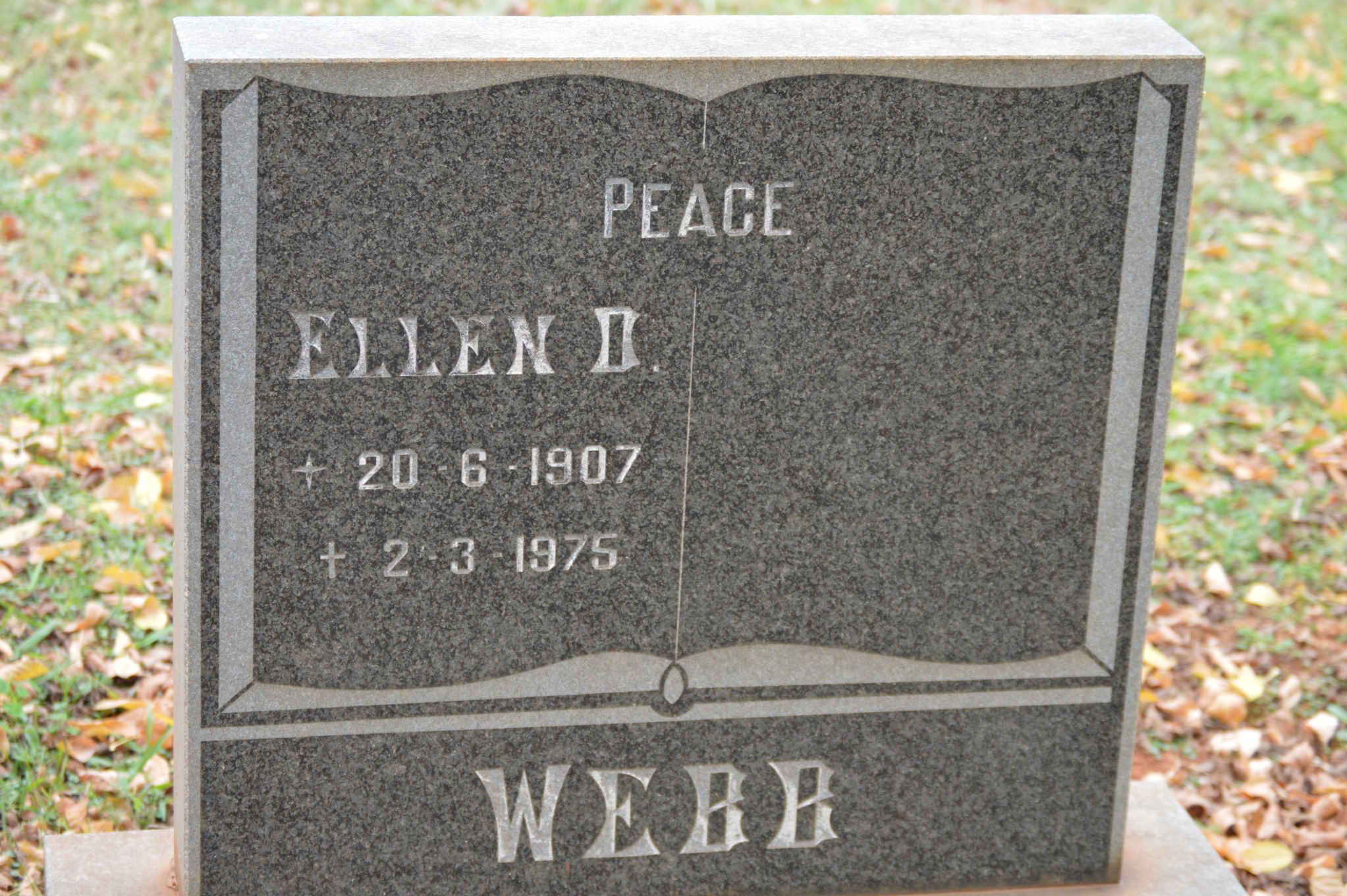WEBB Ellen D. 1907-1975