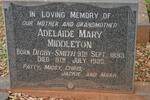 MIDDLETON Adelaide Mary nee DIGBY-SMITH 1893-1983