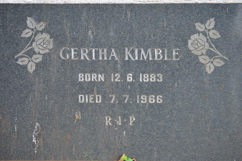 KIMBLE Gertha 1883-1966