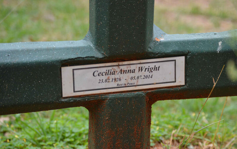 WRIGHT Cecilia Anna 1926-2014