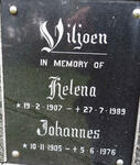 VILJOEN Johannes 1905-1976 & Helena 1907-1989