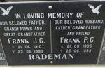 RADEMAN Frank J.G. 1910-1993 :: RADEMAN Frank P.C. 1935-1993