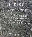 SELKIRK Joan Phyllis 1928-1991