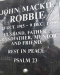 ROBBIE John Mackie 1915-1999