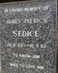 SEDICE James Patrick 1953-1983