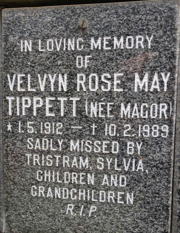 TIPPETT Velvyn Rose May nee MAGOR 1912-1989