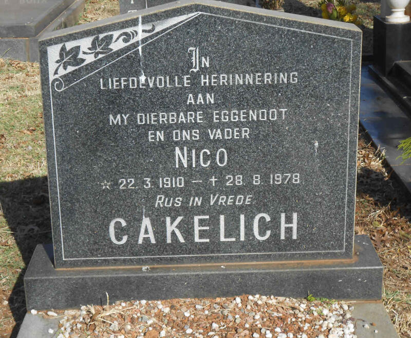 CAKELICH Nico 1910-1978