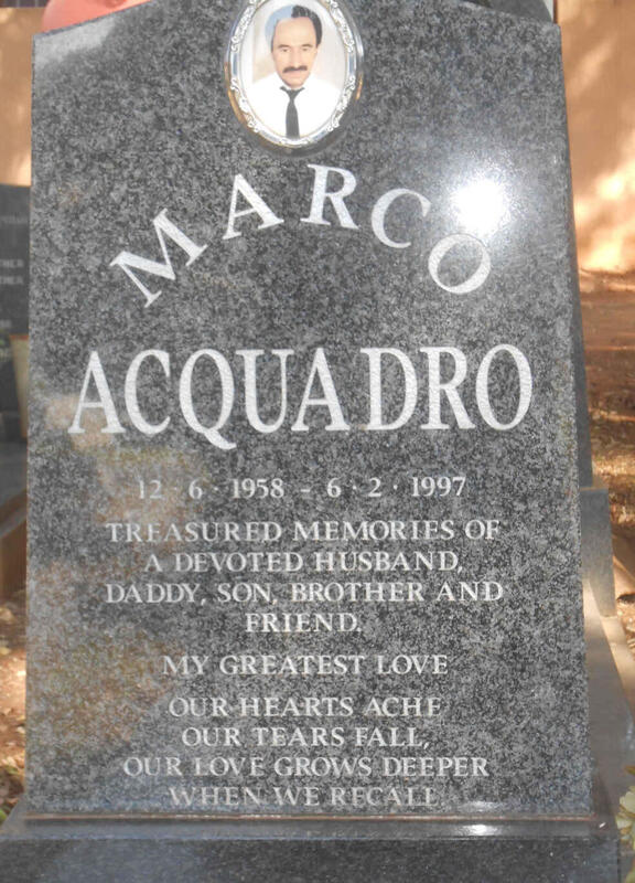 ACQUADRO Marco 1958-1997